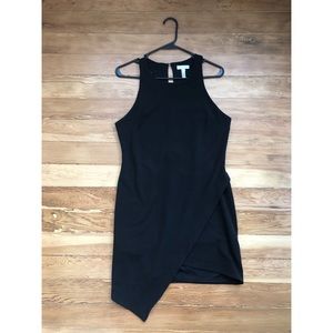 Black asymmetrical cocktail dress